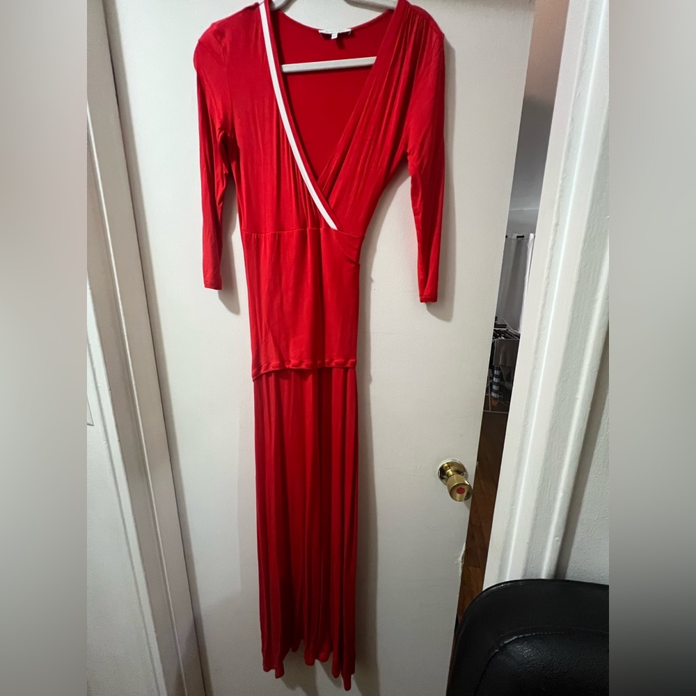 NEW Patrizia Pepe Red Maxi Dress with Dolman Sleeves